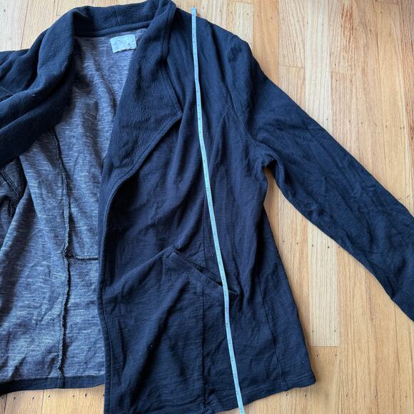 Caslon Open Front Cotton Cardigan Blazer Black Size XXL Mature Lagenlook - Picture 6 of 10